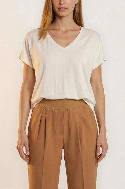 Ultra-Soft Nursing T-Shirt | Deep V-Neck for Easy Breastfeeding