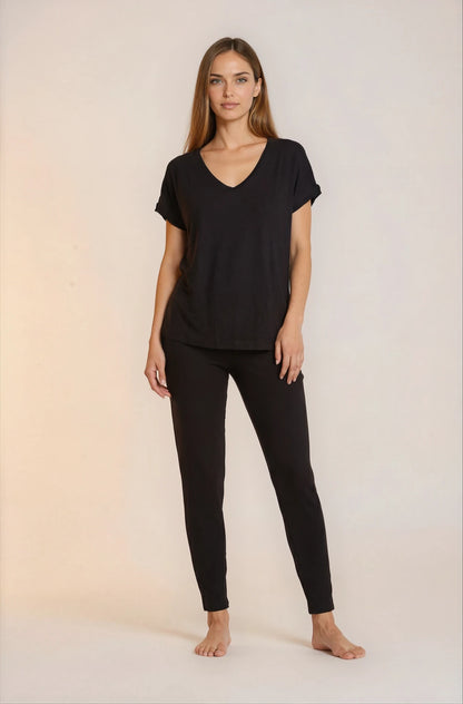 Ultra-Soft Nursing T-Shirt | Deep V-Neck for Easy Breastfeeding