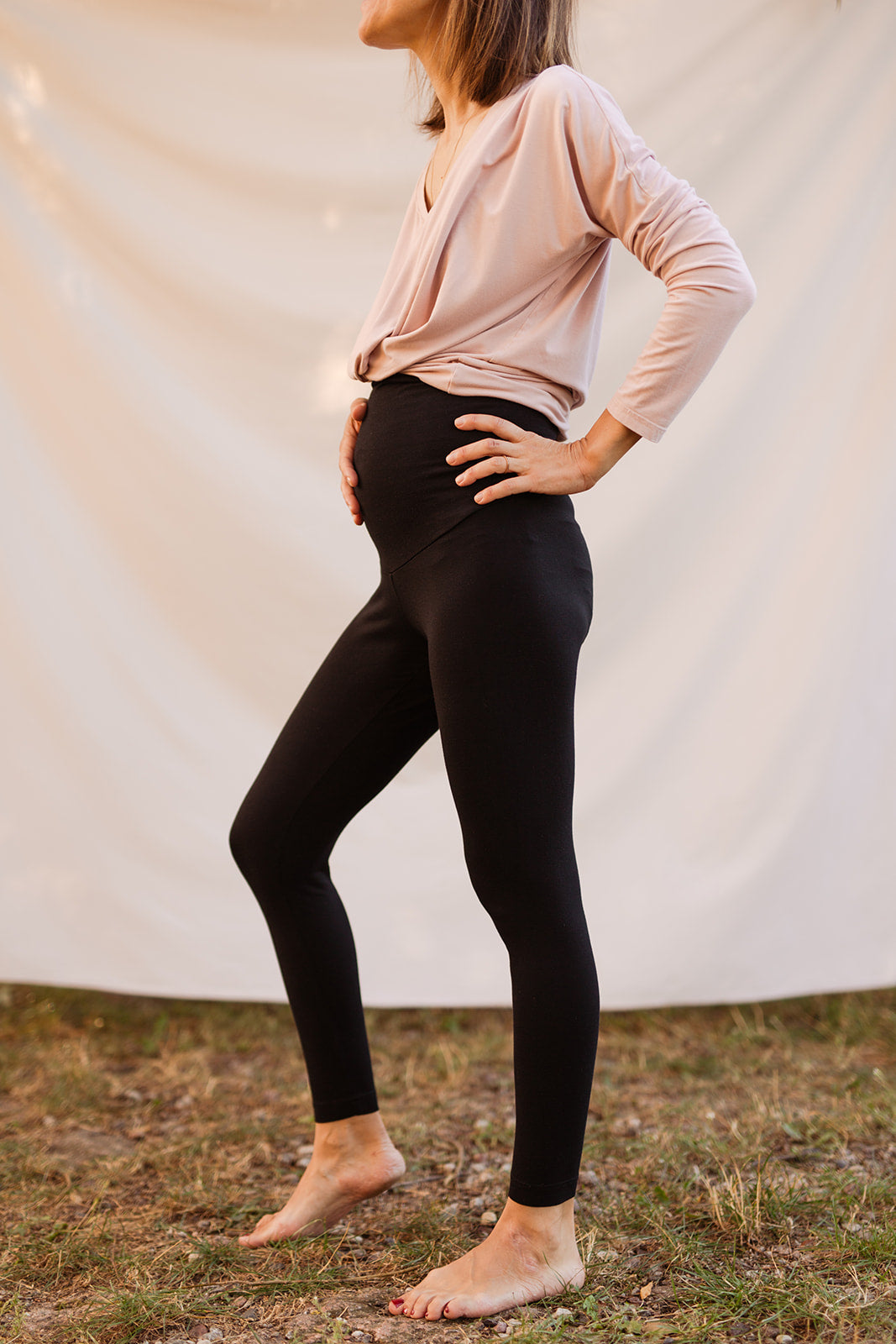 Ultra-Soft Maternity & Postpartum Leggings – Bamboo Viscose | Adaptive High-Waist Support