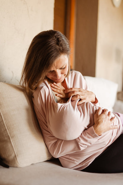 Longsleeve Pregnancy & Nursing T-Shirt | Deep V-Neck for Easy Breastfeeding