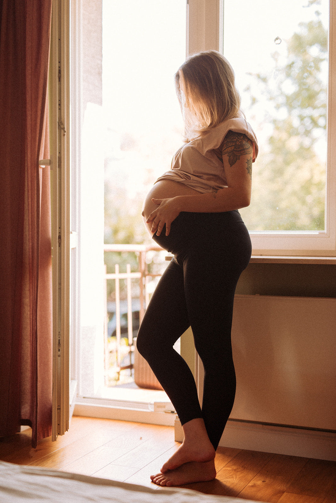 Ultra-Soft Maternity & Postpartum Leggings – Bamboo Viscose | Adaptive High-Waist Support