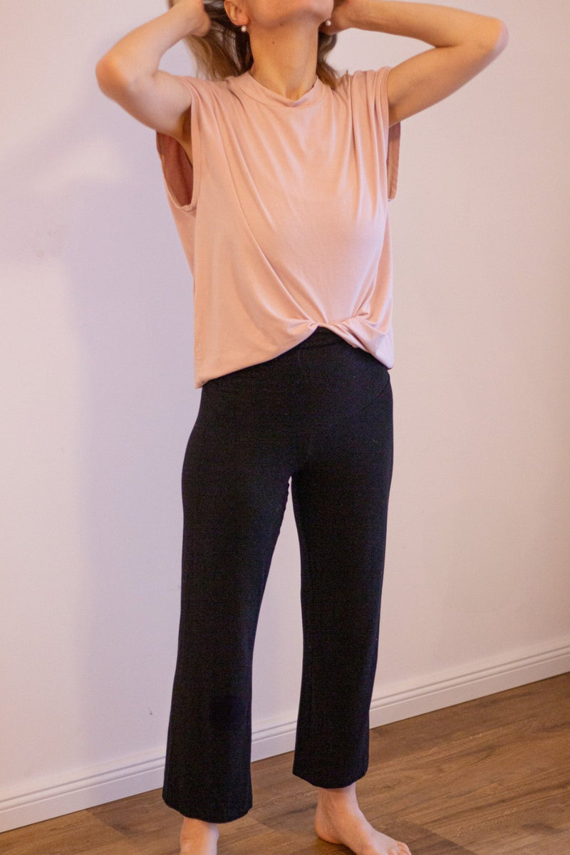 Soft maternity flare pants for everyday wear