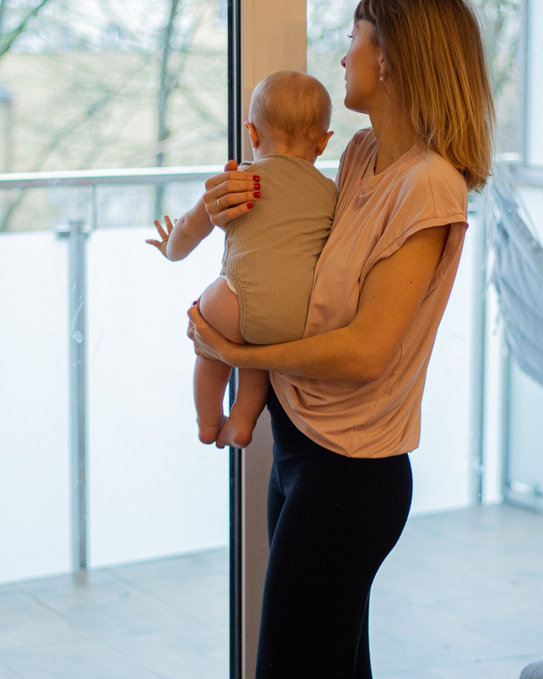 Soft Flared Maternity & Postpartum Pants – Adaptive Waistband