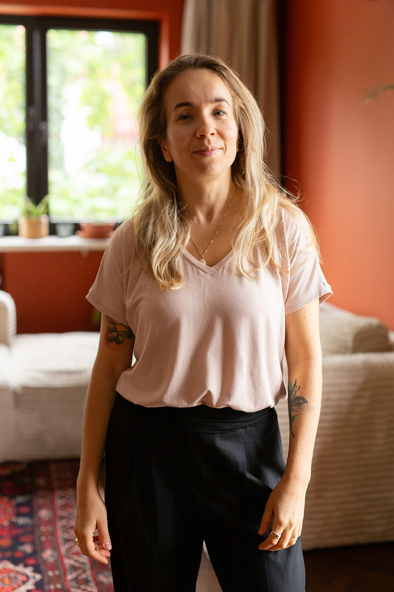 Ultra-Soft Nursing T-Shirt | Deep V-Neck for Easy Breastfeeding
